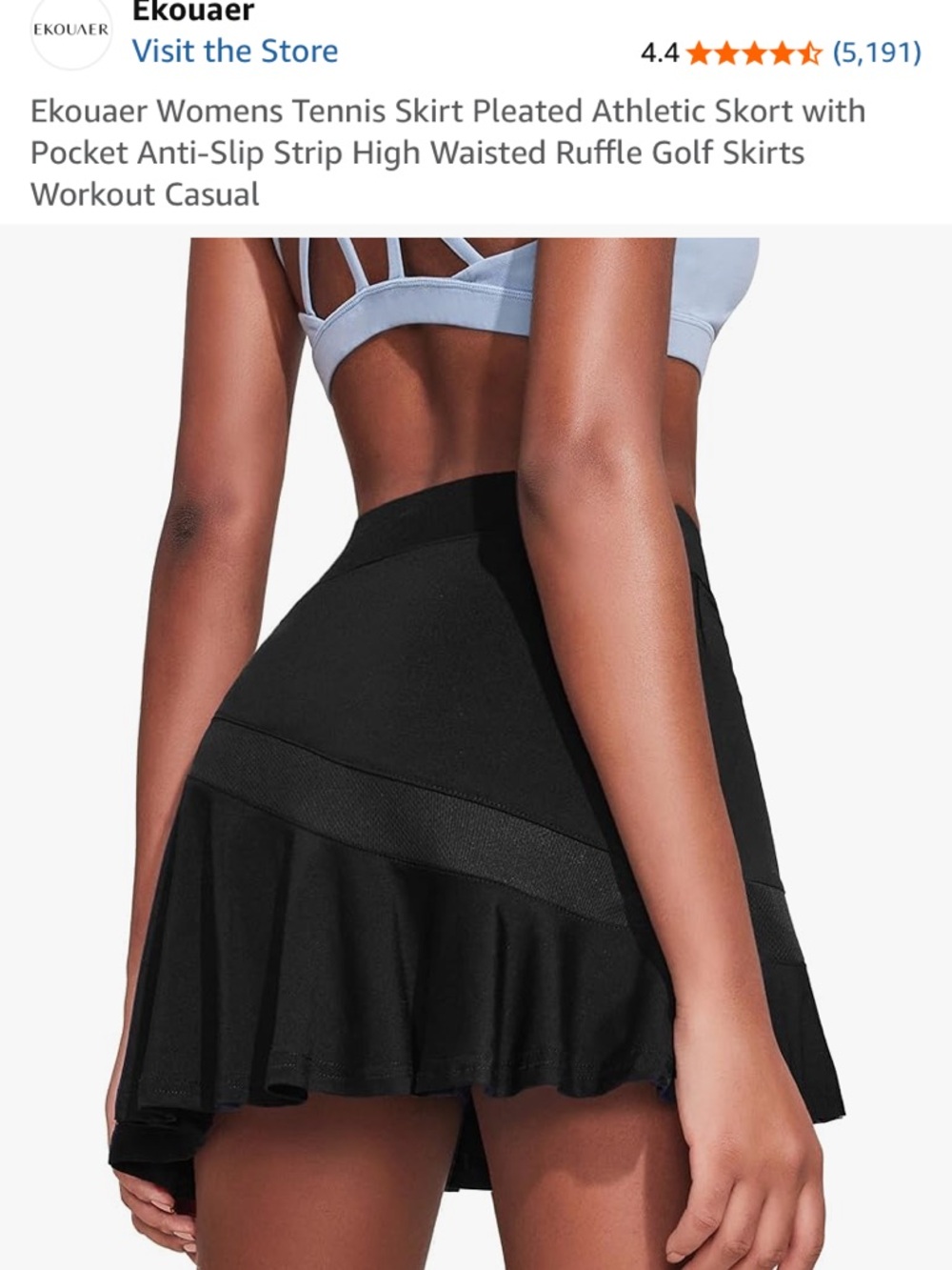 Black Women's Tennis Skirt